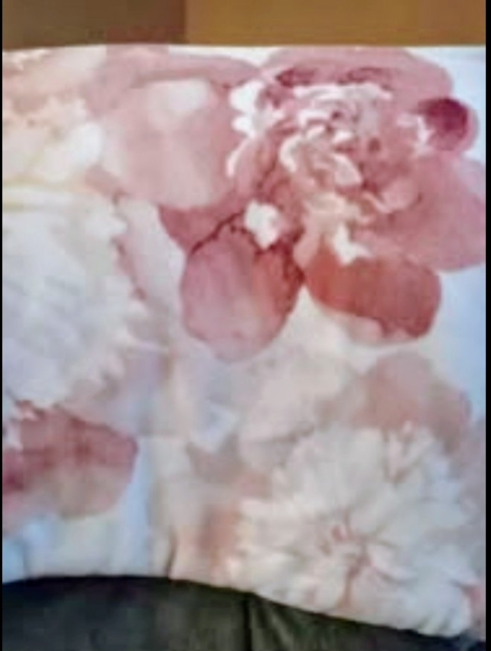 Floral Watercolor Pink Throw Blanket